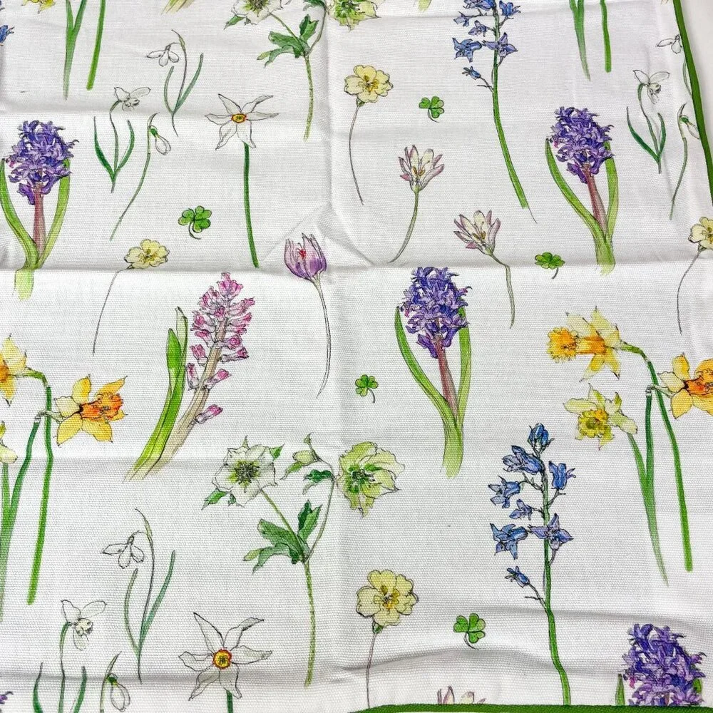 Charles Gallen Irish 100% Cotton Wildflower Square Pillow Sham Green Decorative